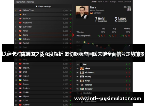 以萨卡对阵韩国之战深度解析 欧协联状态回暖关键全面信号走势前景 以萨卡对阵韩国之战深度解析 欧协联状态回暖关键全面信号走势前景
